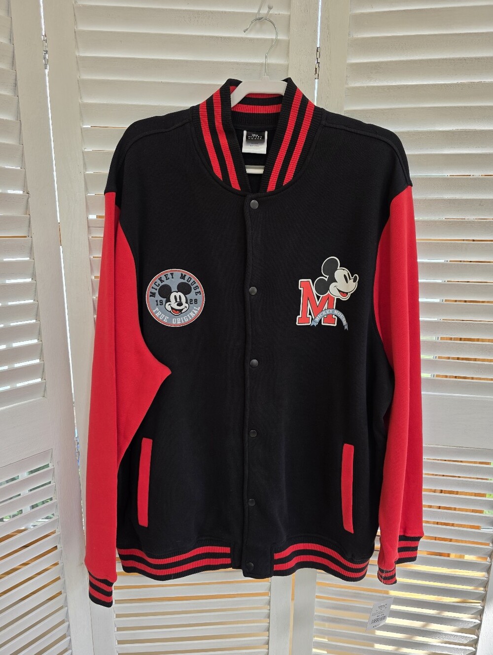 Disney Mickey Mouse Fleece Varsity Women's/Unisex Jacket Size XXL